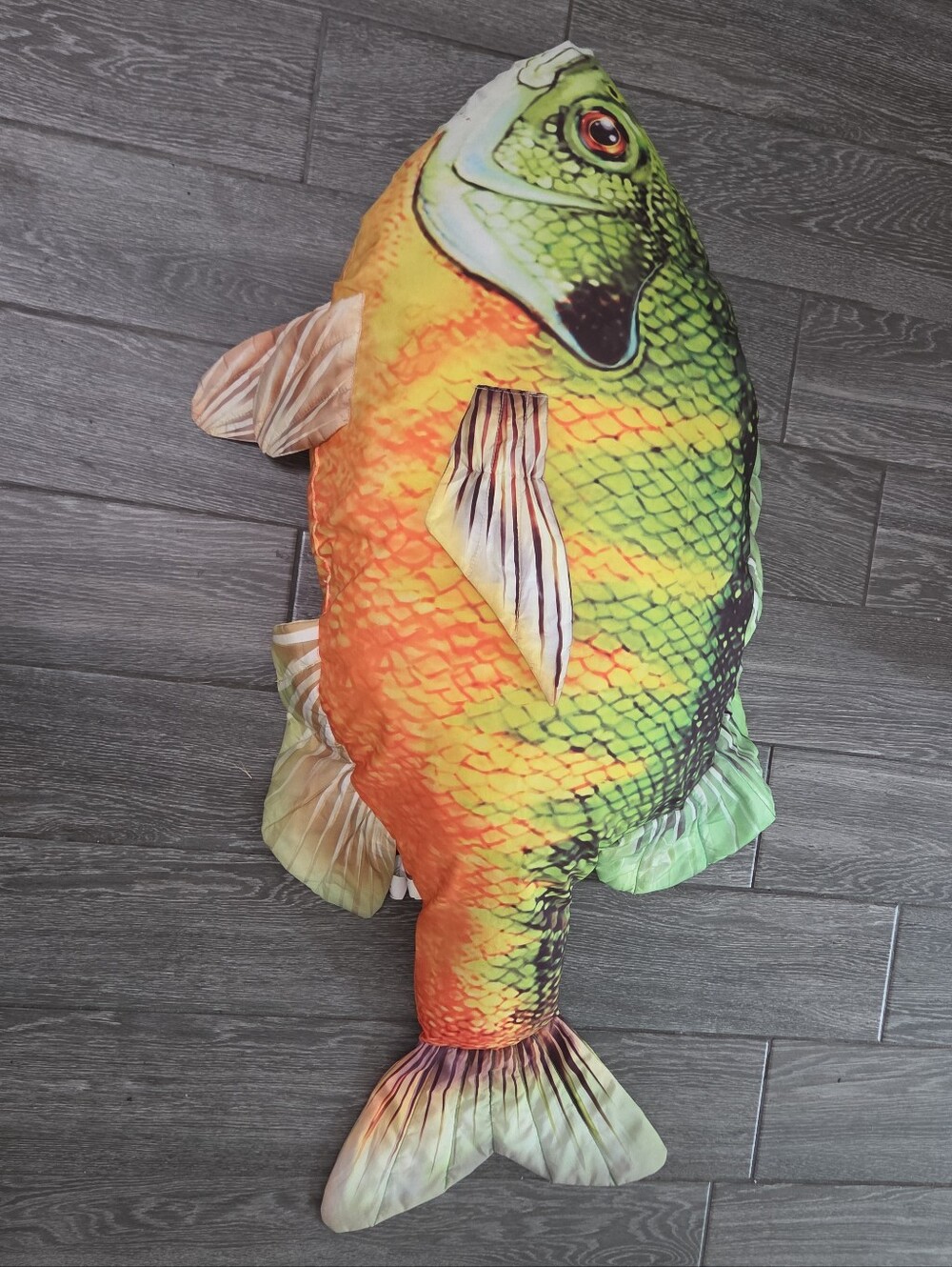 Tree House Kids Plush Fish Pillow Toy - Green and Orange Decorative Pillow 45"